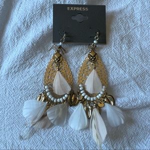 Express dangle gold boho earring